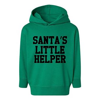 Santa's Little Helper Words Toddler Graphic Hoodie