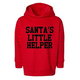 Santa's Little Helper Words Toddler Graphic Hoodie