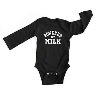 Powered By Milk Baby Long Sleeve Bodysuit