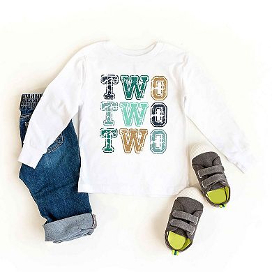 Two Two Two Toddler Long Sleeve Graphic Tee