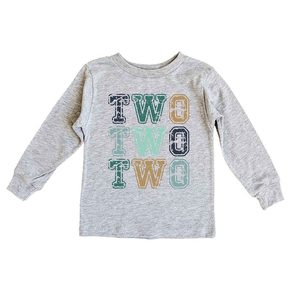 Two Two Two Toddler Long Sleeve Graphic Tee