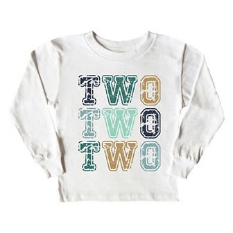 Two Two Two Toddler Long Sleeve Graphic Tee