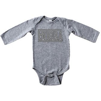 Bubba Checkered Baby Long Sleeve Bodysuit