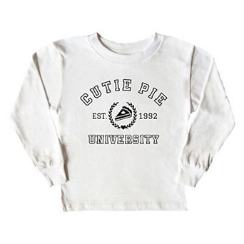 Cutie Pie University Youth Long Sleeve Graphic Tee