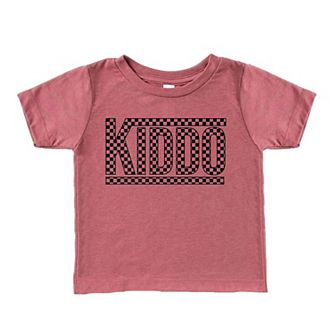Kiddo Checkered Youth Short Sleeve Graphic Tee