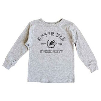 Cutie Pie University Toddler Long Sleeve Graphic Tee