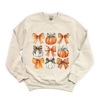 Coquette Fall Pumpkin and Bows Sweatshirt