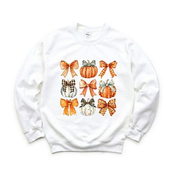Coquette Fall Pumpkin and Bows Sweatshirt