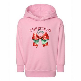 Coquette Christmas Girly Toddler Graphic Hoodie