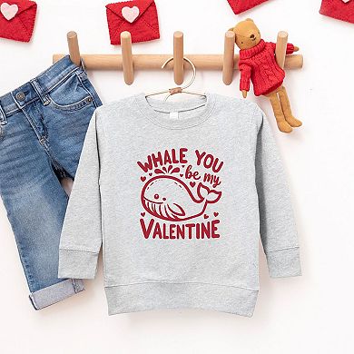 Valentines Whale Youth Ultra-Soft Graphic Sweatshirt