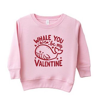 Valentines Whale Youth Ultra-Soft Graphic Sweatshirt