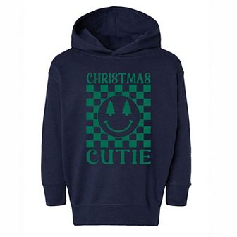 Christmas Cutie Checkered Toddler Graphic Hoodie