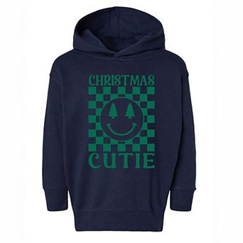Christmas Cutie Checkered Toddler Graphic Hoodie