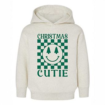 Christmas Cutie Checkered Toddler Graphic Hoodie