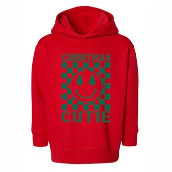 Christmas Cutie Checkered Toddler Graphic Hoodie