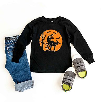 Dinosaur Moon Youth Long Sleeve Graphic Tee