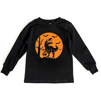 Dinosaur Moon Youth Long Sleeve Graphic Tee