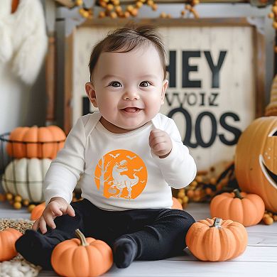 Dinosaur Moon Baby Long Sleeve Bodysuit