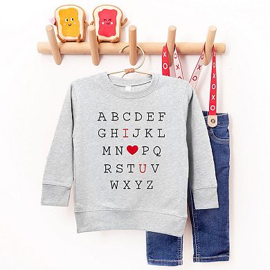 Alphabet I Love You Youth Ultra-Soft Graphic Sweatshirt