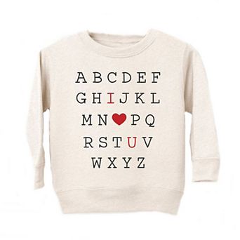 Alphabet I Love You Youth Ultra-Soft Graphic Sweatshirt