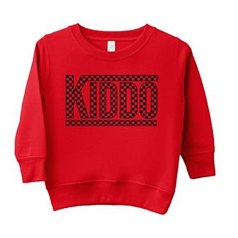 Kiddo Checkered Youth Ultra-Soft Graphic Sweatshirt