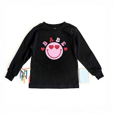 Babe Smile Toddler Long Sleeve Graphic Tee
