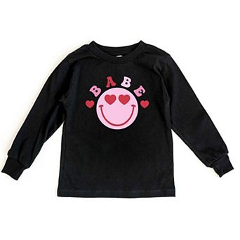 Babe Smile Toddler Long Sleeve Graphic Tee