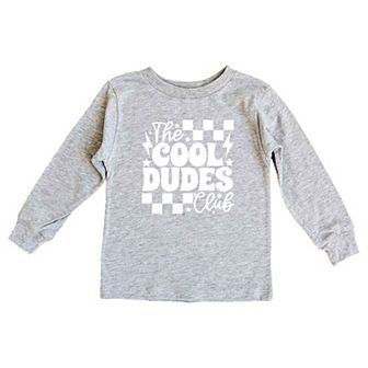 Cool Dudes Club Toddler Long Sleeve Graphic Tee
