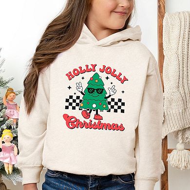 Holly Jolly Christmas Tree Toddler Graphic Hoodie