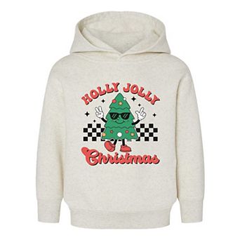 Holly Jolly Christmas Tree Toddler Graphic Hoodie