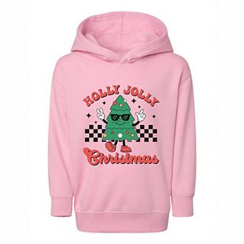 Holly Jolly Christmas Tree Toddler Graphic Hoodie