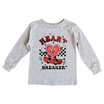 Heart Breaker Skater Toddler Long Sleeve Graphic Tee