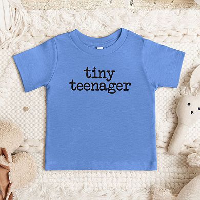 Tiny Teenager Typewriter Toddler Short Sleeve Graphic Tee