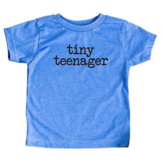 Tiny Teenager Typewriter Toddler Short Sleeve Graphic Tee