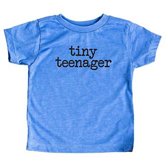 Tiny Teenager Typewriter Toddler Short Sleeve Graphic Tee