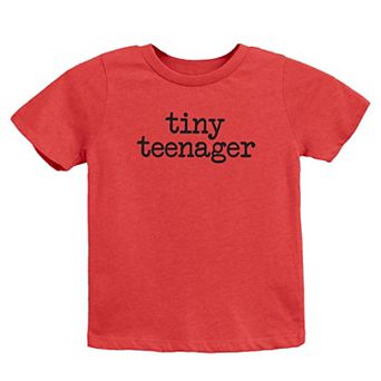 Tiny Teenager Typewriter Toddler Short Sleeve Graphic Tee