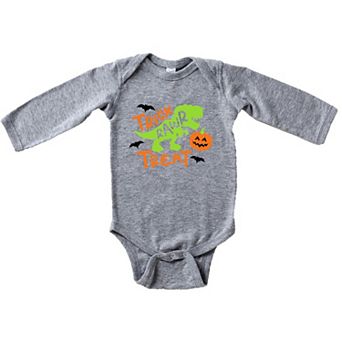 Trick Rawr Treat Baby Long Sleeve Bodysuit