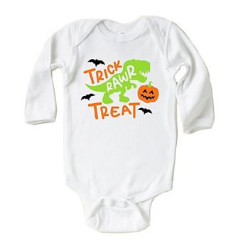 Trick Rawr Treat Baby Long Sleeve Bodysuit