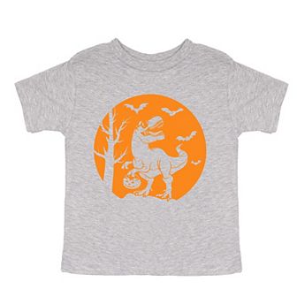 Dinosaur Moon - Toddler Short Sleeve Graphic T-Shirt