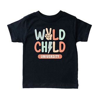 Wild Child Peace Toddler Short Sleeve Graphic Tee