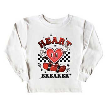 Heart Breaker Skater Youth Long Sleeve Graphic Tee
