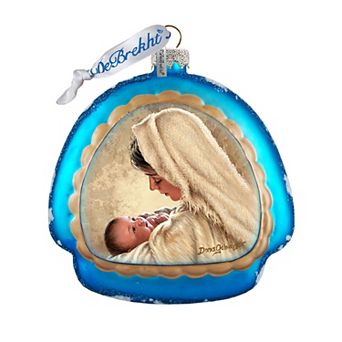 Mother Of God Glass Rainbow Christmas Ornament By D. Gelsinger