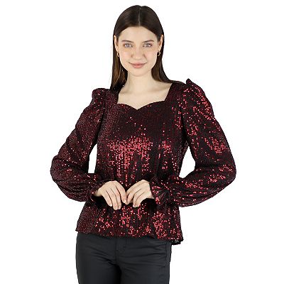 Women's Sequin Party Cocktail Club Long Sleeve Sparkle