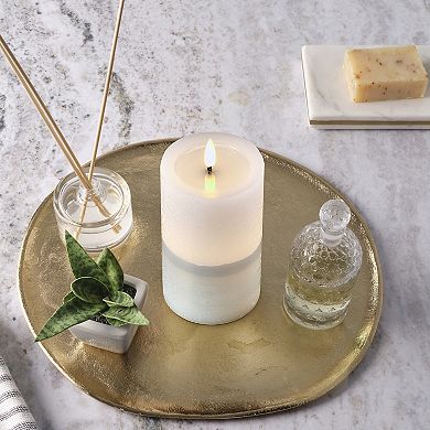 Mikasa LED Wax Pillar Candle with Flickering Light