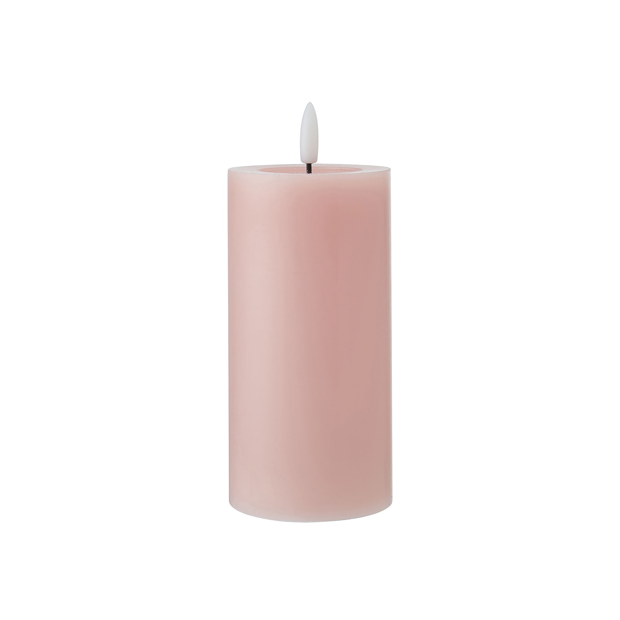Mikasa Pink LED Wax Pillar Candle with Flickering Light, Multi