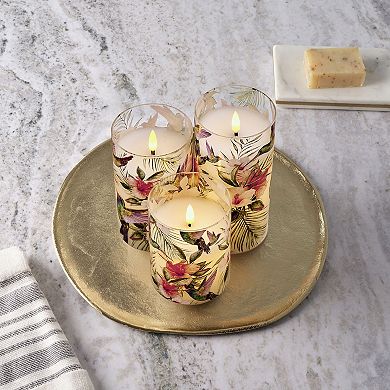 Mikasa 3-pc. LED Waxed Filled Glass Votive Candle Set