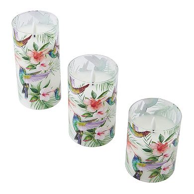 Mikasa 3-pc. LED Waxed Filled Glass Votive Candle Set
