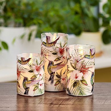 Mikasa 3-pc. LED Waxed Filled Glass Votive Candle Set