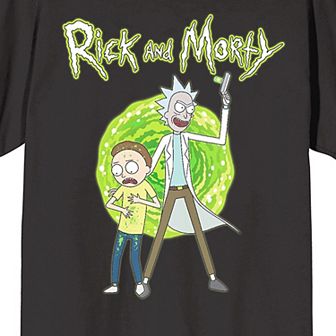 Men's Rick & Morty Portal Art Short Sleeve Graphic T-Shirt