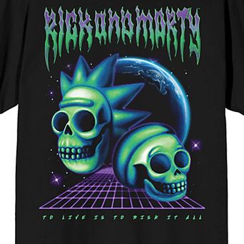 Men's Rick & Morty Skull Assets Short Sleeve Graphic T-Shirt